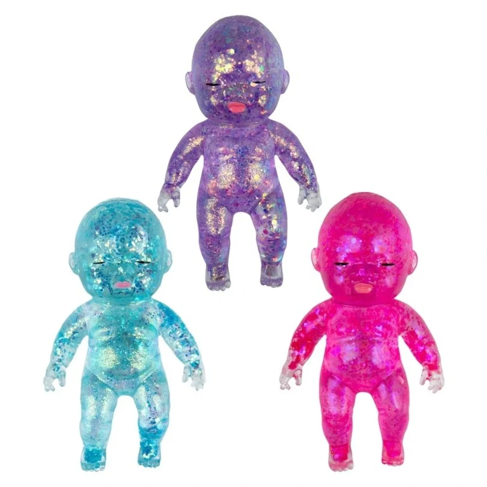 Sugar Swaps Baby Orb Pink Glitter Squishy Baby Sensory Toy NEW